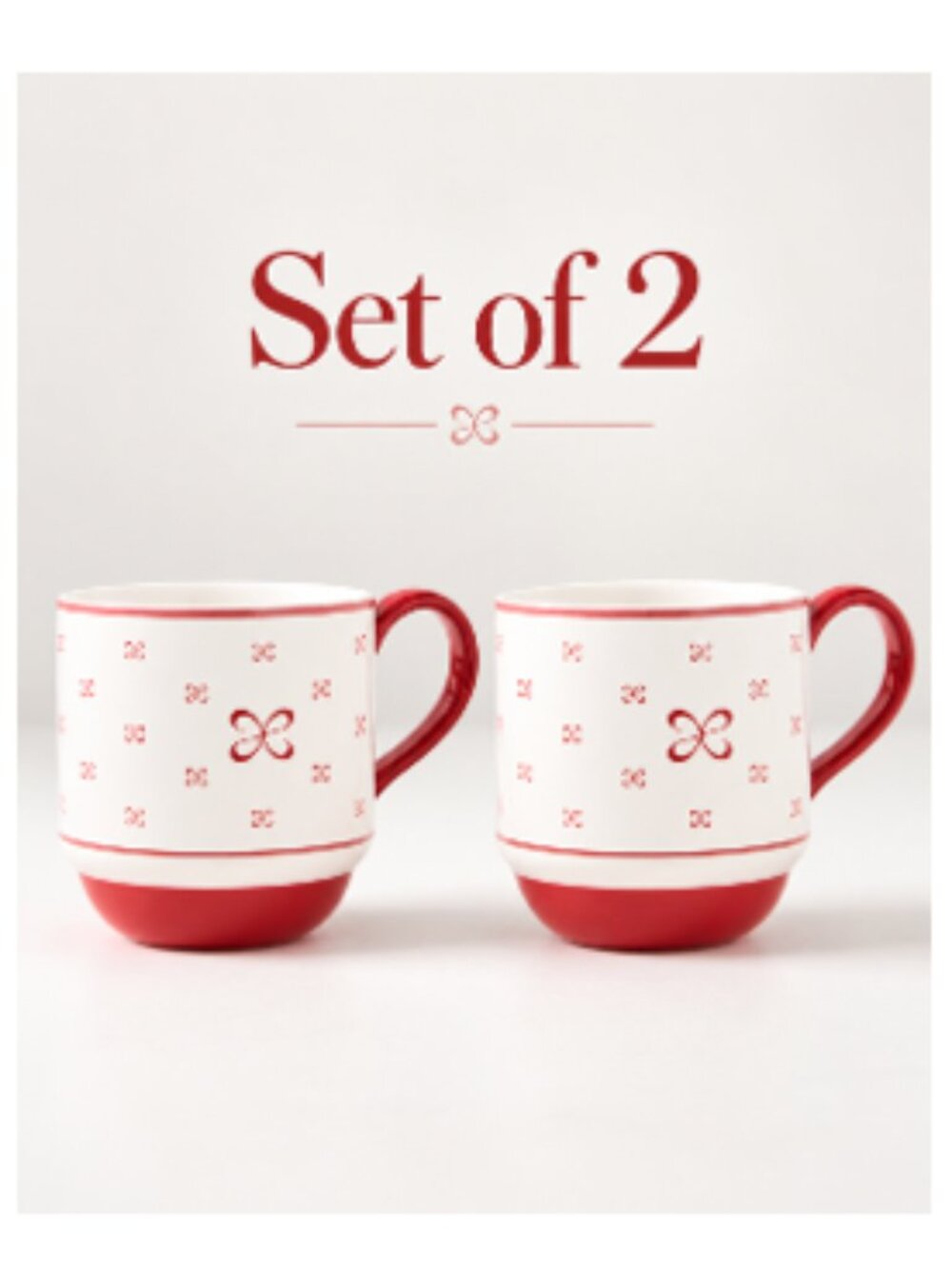 Anthropologie Maeve Stoneware Mugs - Set of 2 - New in Box